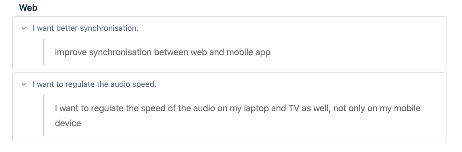 User research — highlight feature usage