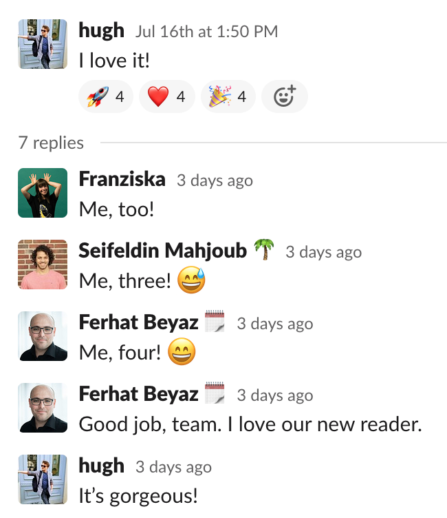 User feedback