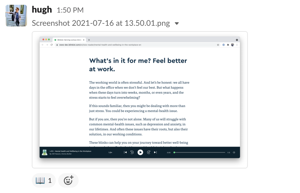User feedback